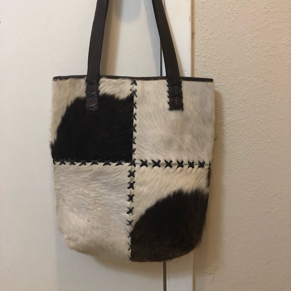 Hair on hide tote/purse